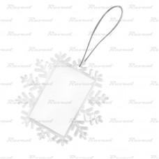 Елочная-подвеска снежинка "прямоугольная", под вставку,105х105мм