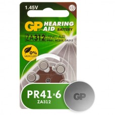Батарейки для слуховых аппаратов GP ZA-312 (6 штук в блистере)