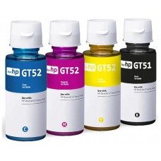 Чернила Revcol for HP - GT51/GT52 на водной основе комплект 4 цвета (Bk, C, M, Y) по 70 мл.