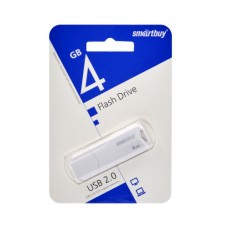 ФЛЭШ-КАРТА SMART BUY 4GB CLUE БЕЛАЯ USB 2.0