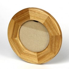 Фоторамка деревянная сосна круглая 10 см светлая